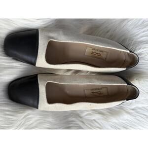 Talbots Women's Two-Tone Fabric and Leather Flats Size 7